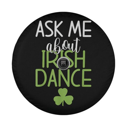 Universal Fit Thick Leather Irish Dance Spare Tire Cover Jeep Trailer Rv Suv Truck 2